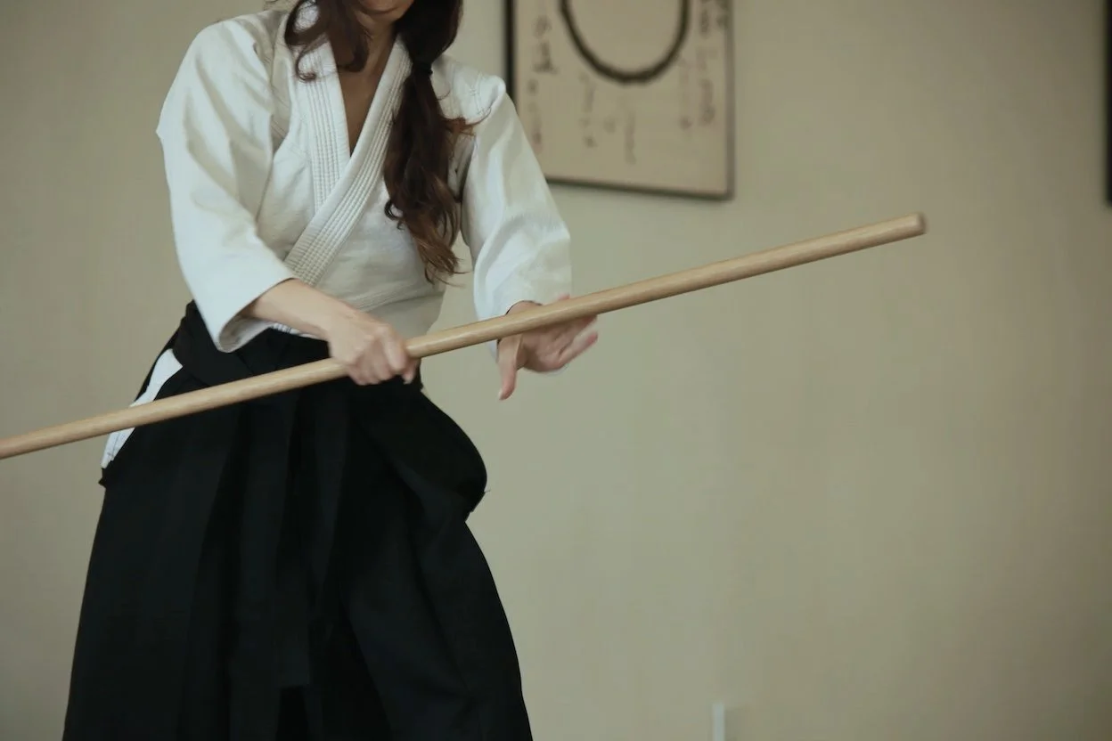 Aikido - weapons class at Seishinjuku Dojo led by Hauro Matsuoka Sensei in Culver City, California USA. Seishinjuku Dojo formally known as Culver City Aikido. Martial Art School